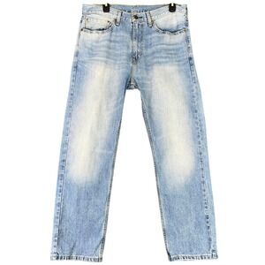 Levi Strauss 505 Regular Fit Jeans Light Wash Denim Straight Leg Pants 34x29 Men